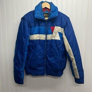Vintage 70’s/80’s Retro Shipton Sportswear Puffer Vest Removable‎ Sleeves Sz M